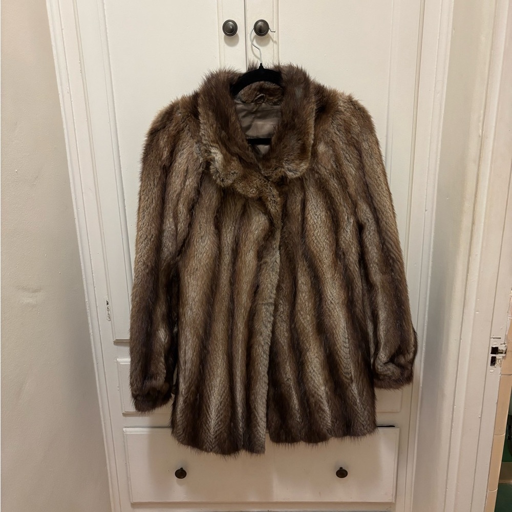Vintage brown fur coat